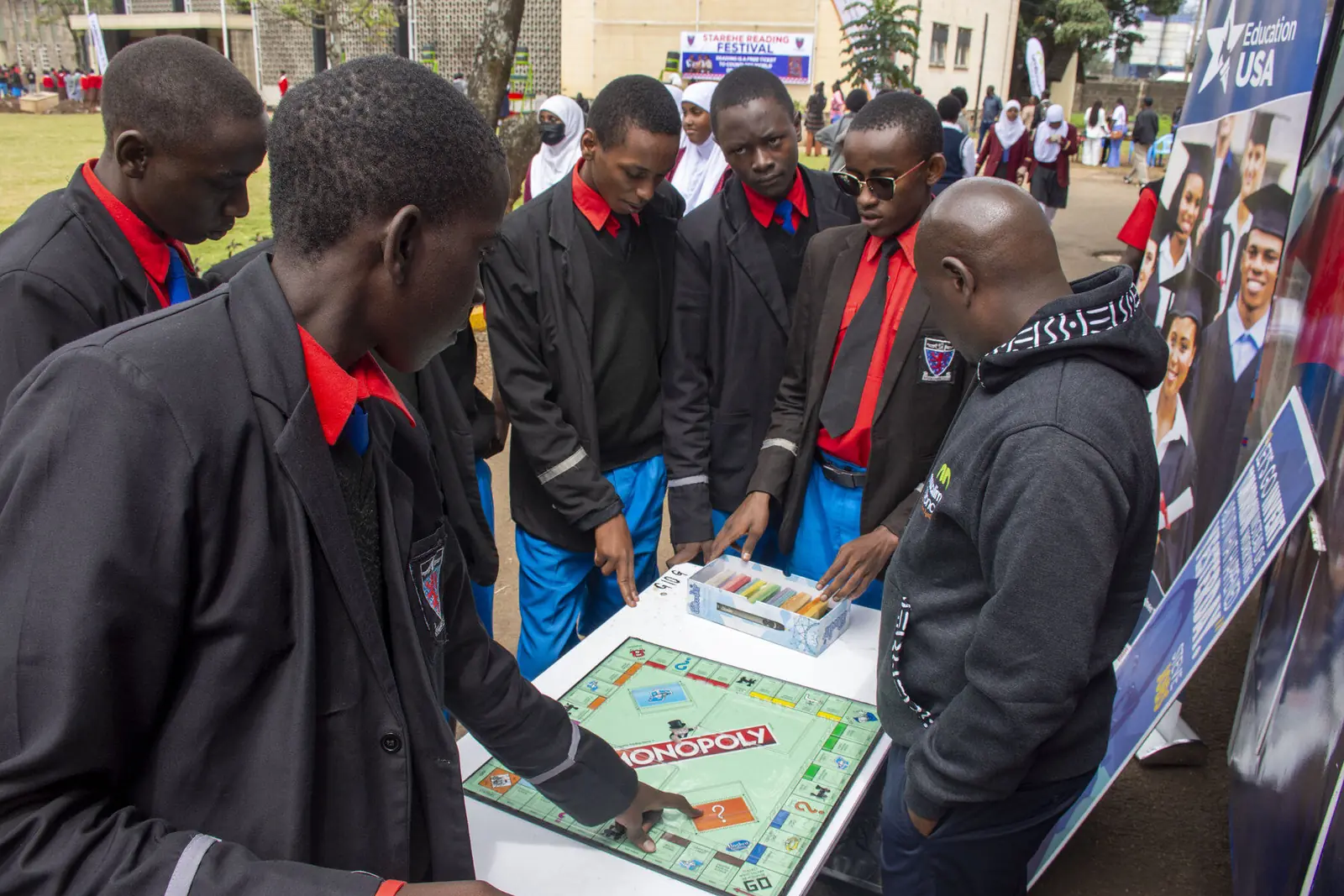 KNLS and American Spaces Outreach at Starehe Boys' Centre photo 2
