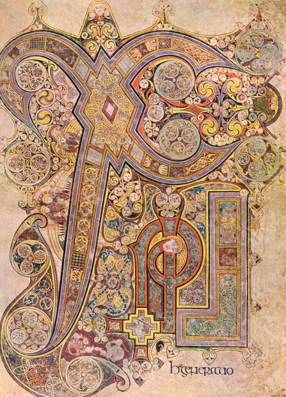 Illuminated manuscript page from the Book of Kells