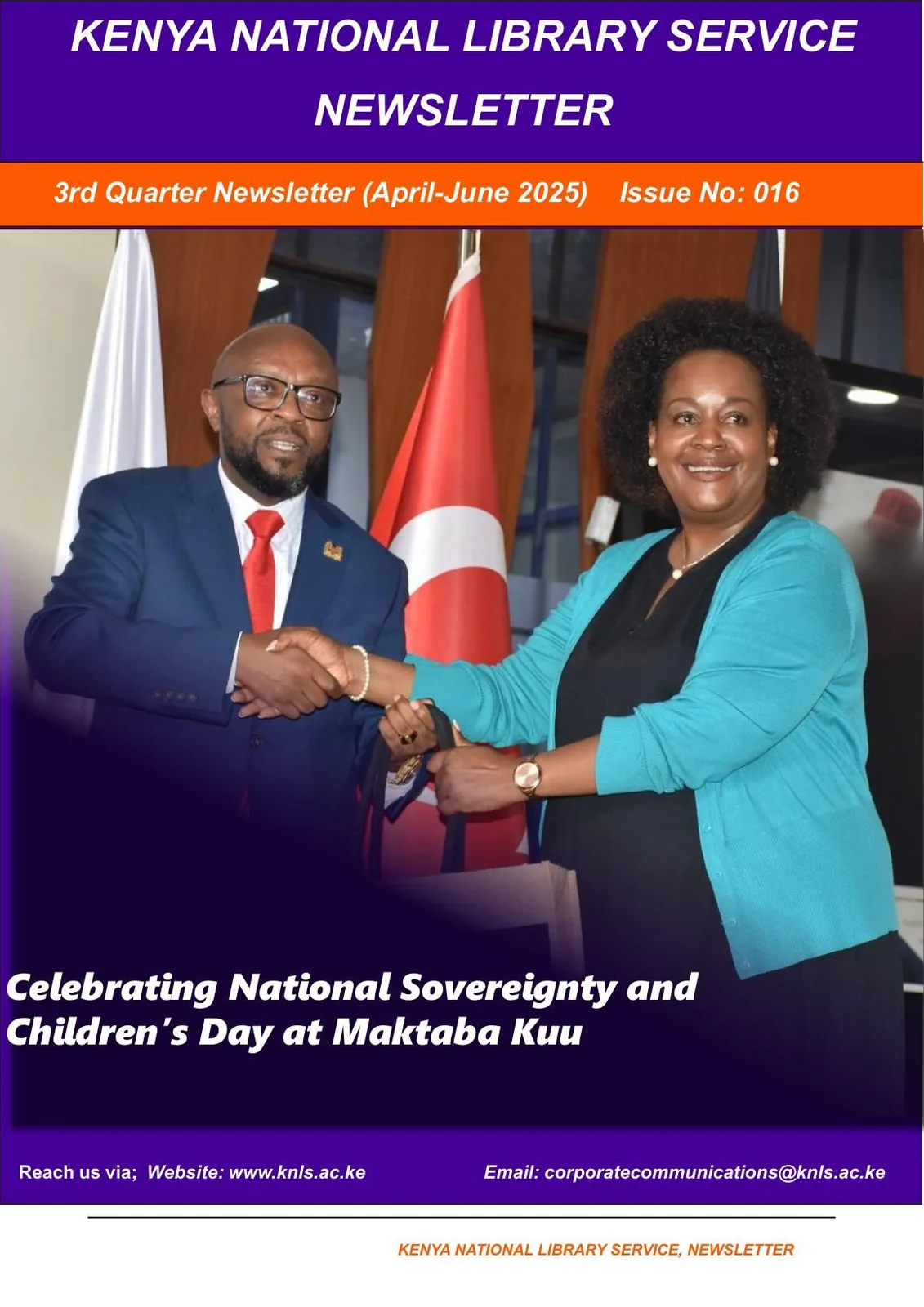 Cover of the April - June 2025 Newsletter