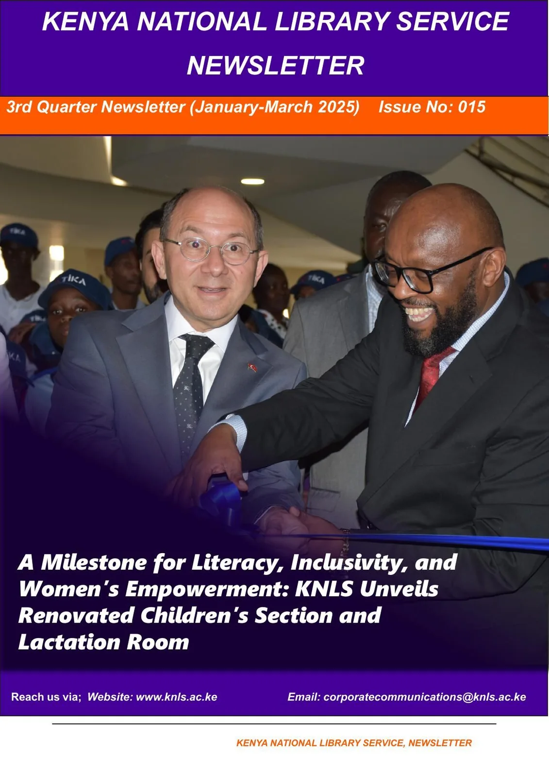 Cover of the January - March 2025 Newsletter