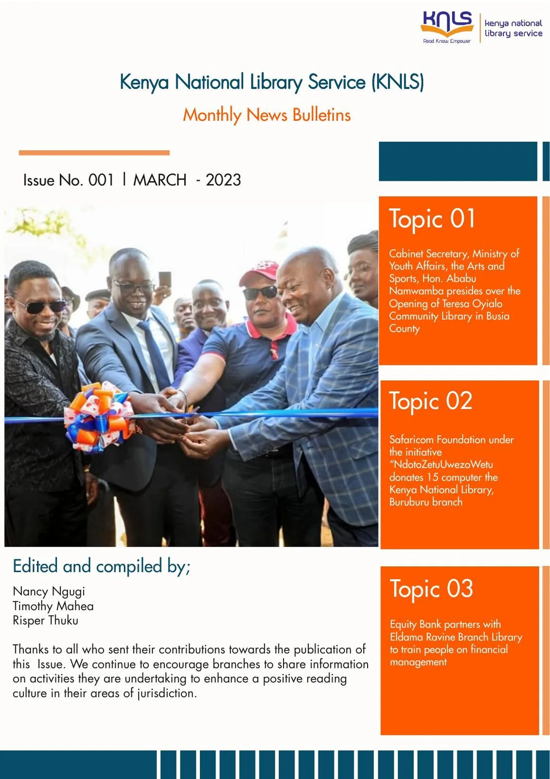 Cover of the March 2023 News Bulletin
