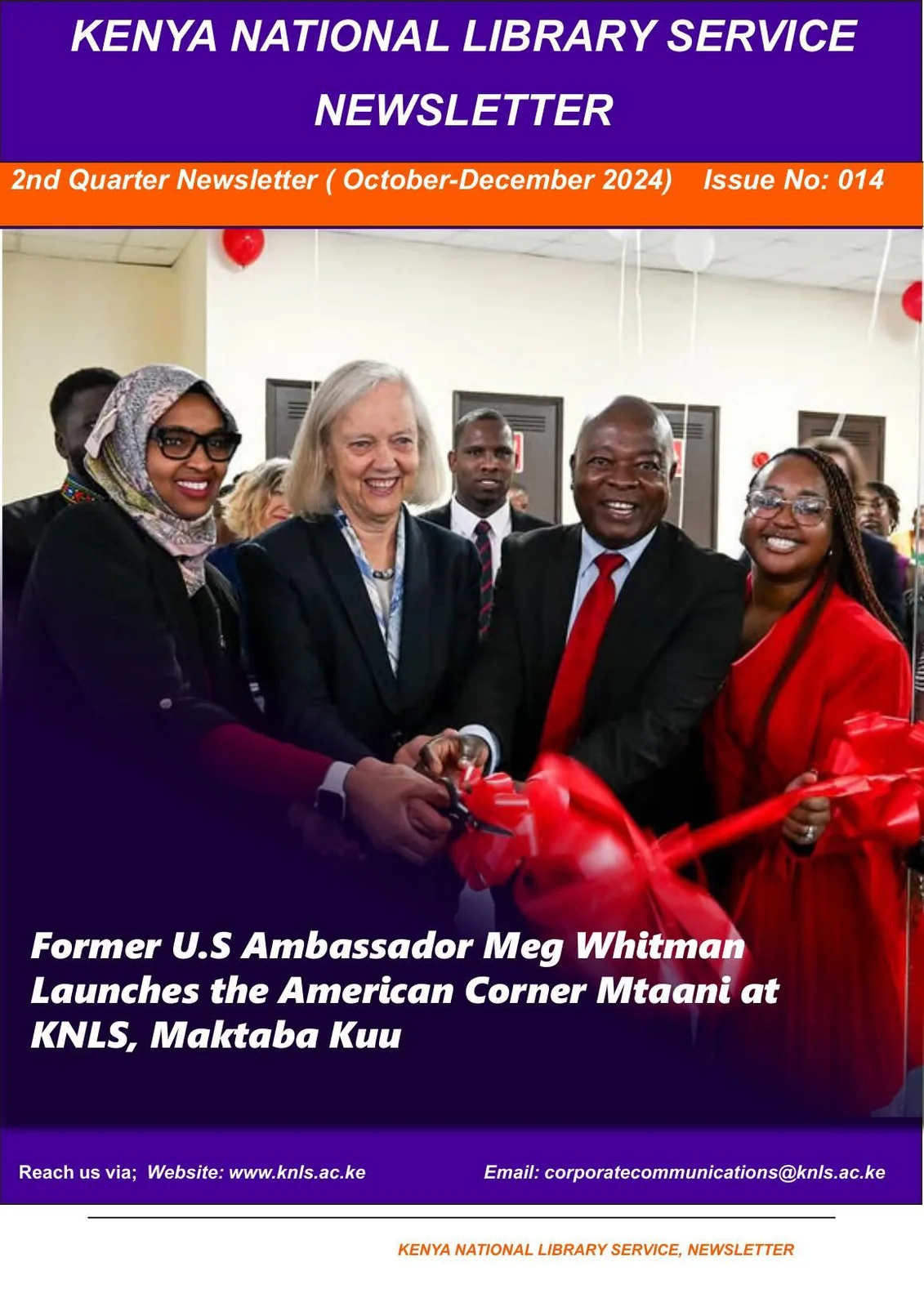 Cover of the October - December 2024 Newsletter