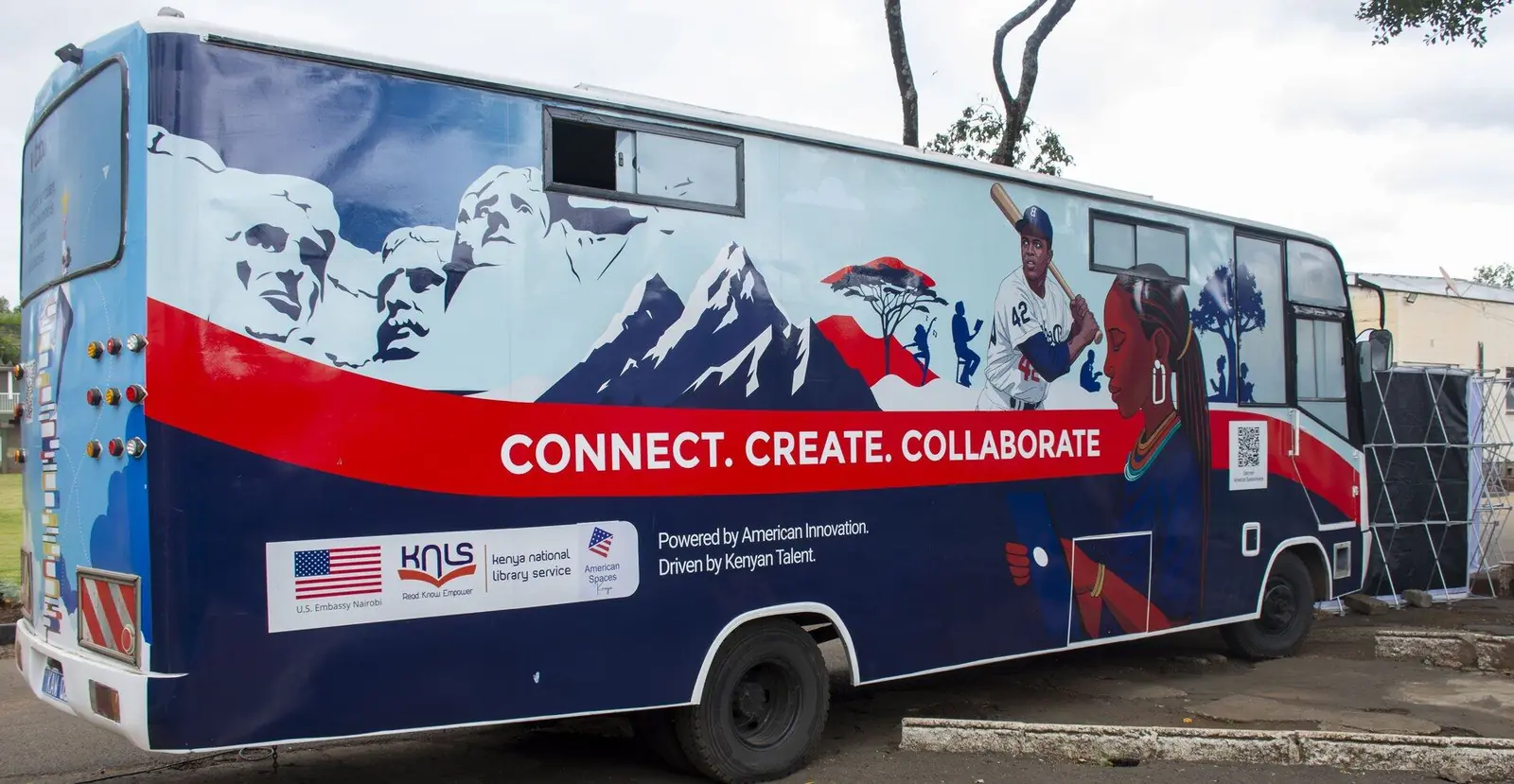 KNLS mobile library bus supporting community outreach
