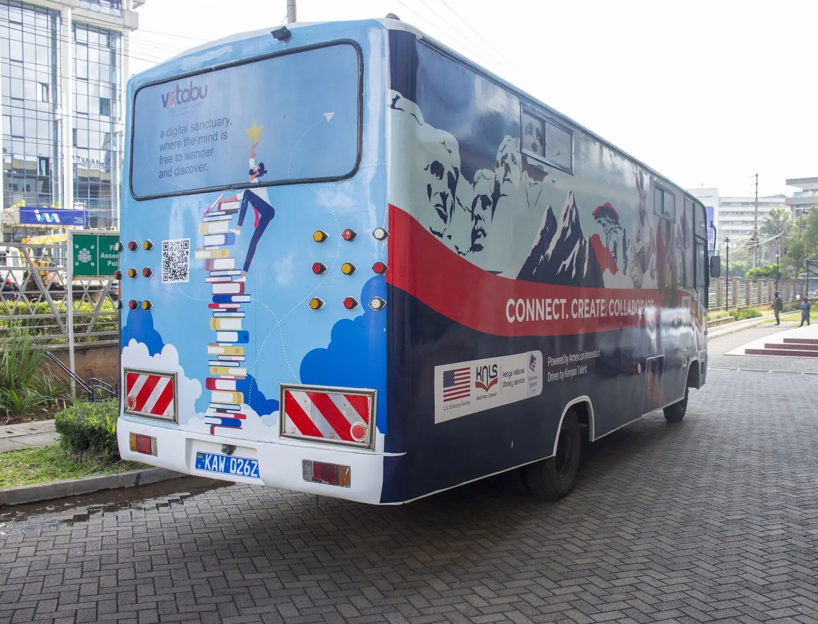 KNLS mobile library bus supporting community outreach