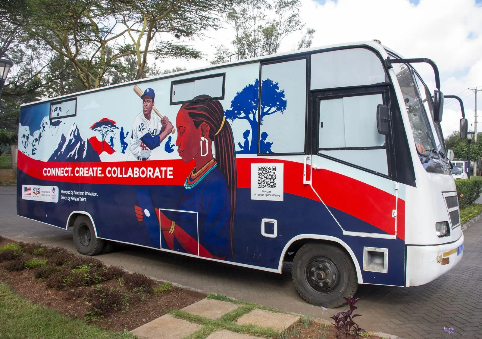 KNLS mobile library bus supporting community outreach