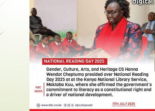 Hon,CS Hanna Cheptumo presides over National Reading Day 2025